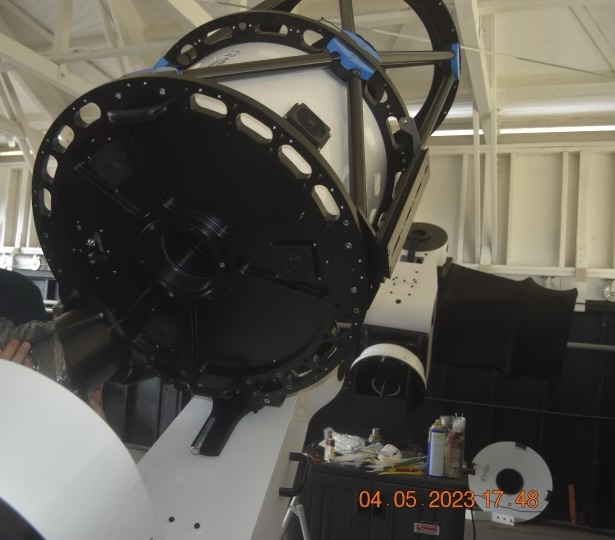 The body of the telescope in its new home!